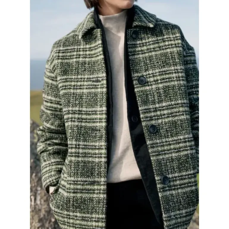 Beamwind Checked Wool Blend Coat