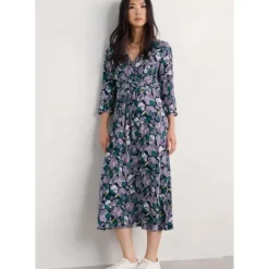 Chapelle 3/4 Sleeve Dress in GOTS-Certified Organic Cotton Jersey