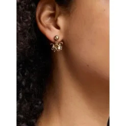 Corsage Gold-Tone Earrings