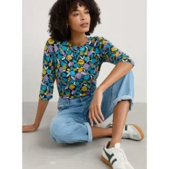 Easel 3/4 Sleeve Top in GOTS-Certified Organic Cotton Jersey