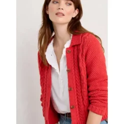 Forest Ridge Cable Knit Collared Cardigan