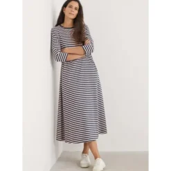 Ivey 3/4 Sleeve T-Shirt Dress in GOTS-Certified Organic Cotton Jersey