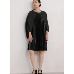 Mahonia Velvet Shift Dress