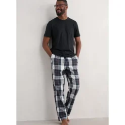 Men's Connerton Pyjama Trousers in GOTS-Certified Organic Cotton Flannel