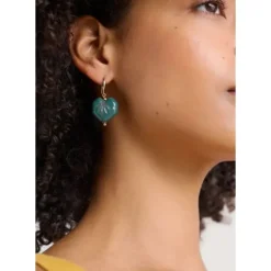 Picture Leaf-Shaped Drop Earrings