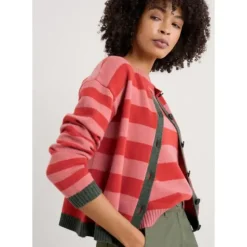 Pinwell Striped Cardigan Made With Lambswool