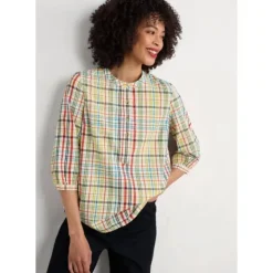 Rose Garden Check Shirt in GOTS-Certified Organic Cotton