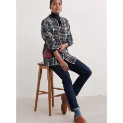 Shallow Sun Checked Longline Shirt