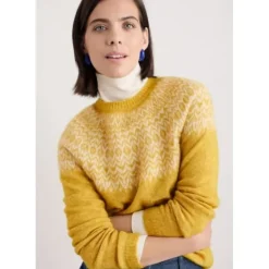 Spruce Frost Mohair-Blend Fair Isle Jumper