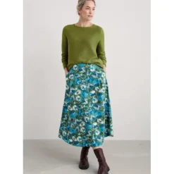 Swallow Hill Printed A-Line Skirt