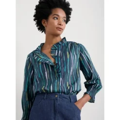 Twining Printed Blouse in GOTS-Certified Organic Cotton